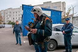 Эвакуация людей и тушение условного пожара